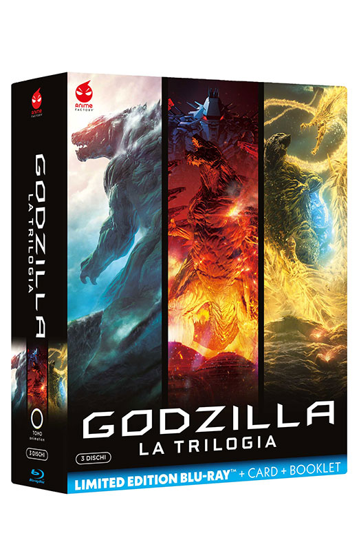 Godzilla - La Trilogia - Limited Edition (3 Blu-Ray Disc + Booklet + Card) — Cofanetti & Box Set Deluxe
