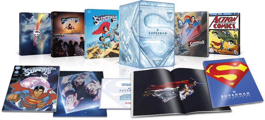 Superman 5-Film 1978-1987 Steelbook Collection (5 4K Ultra HD + 5 Blu-Ray Disc - SteelBook) — Cofanetti & Box Set Deluxe