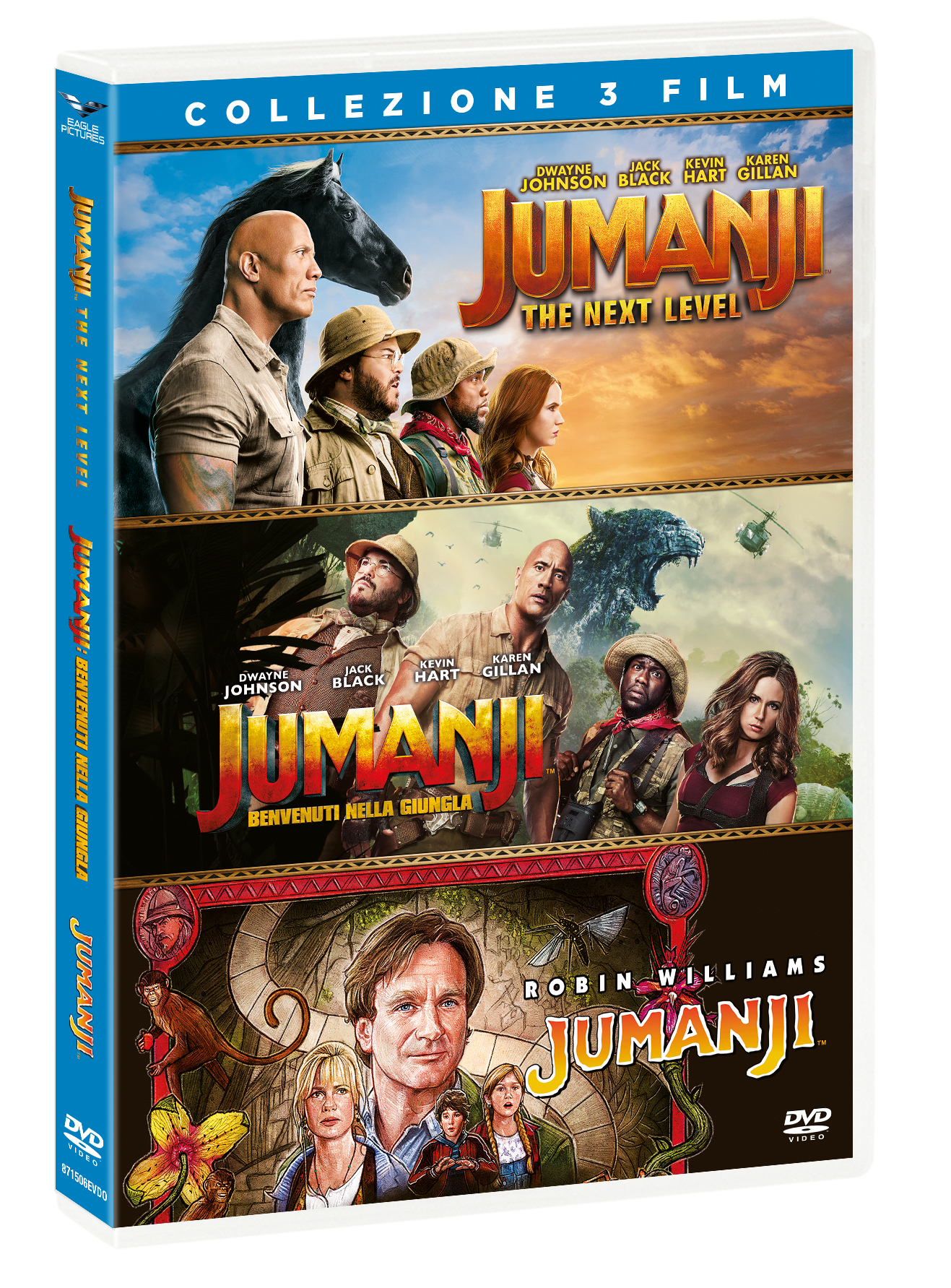 Jumanji - Collezione 3 Film (3 DVD) — Cofanetti & Box Set Deluxe