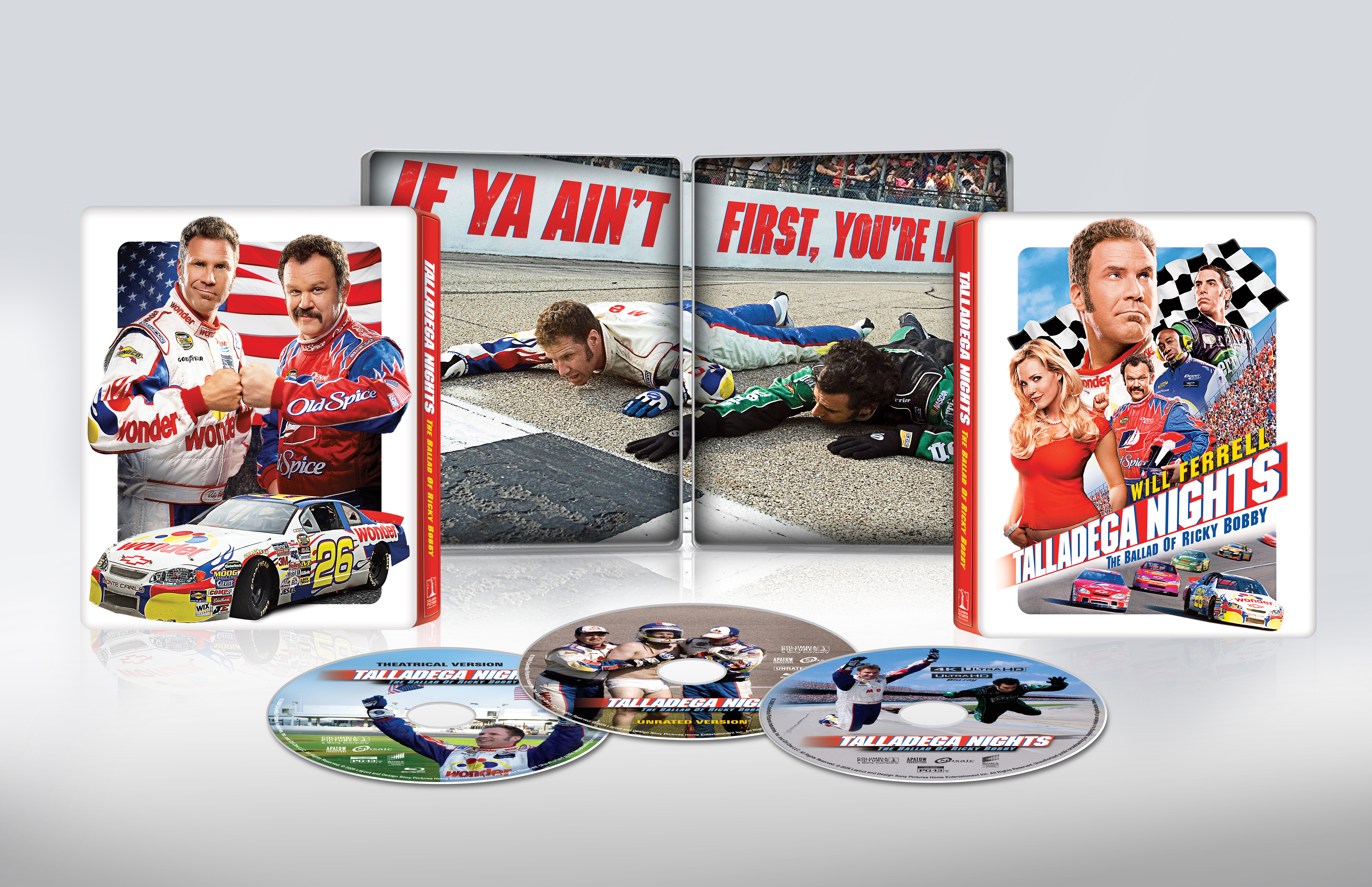 Ricky Bobby - La storia di un uomo che sapeva contare fino a uno (4K Ultra HD + 2 Blu-Ray - Steel) — Steelbook 4K UHD