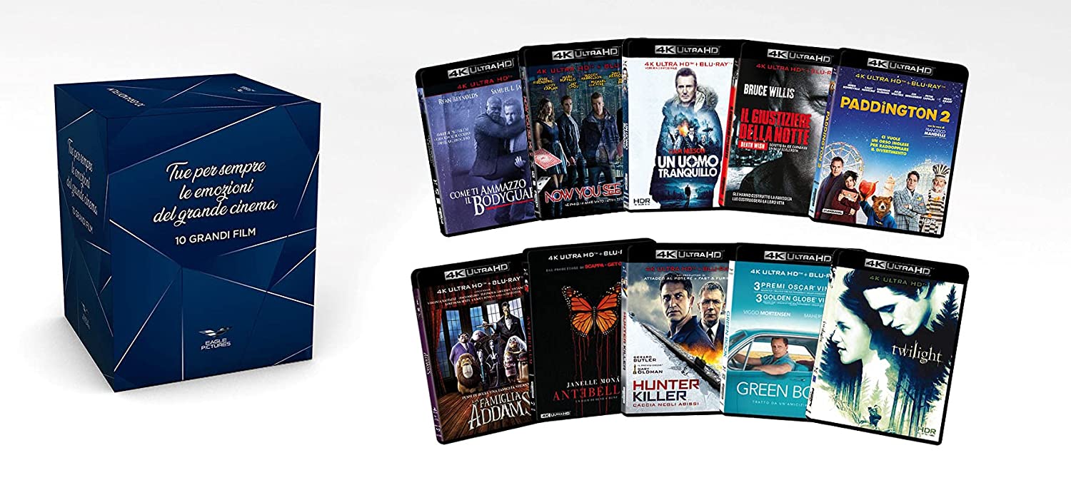 Cofanetto 10 Grandi Film 4K Ultra-HD (10 4K Ultra HD + 9 Blu-Ray Disc) — Cofanetti & Box Set Deluxe