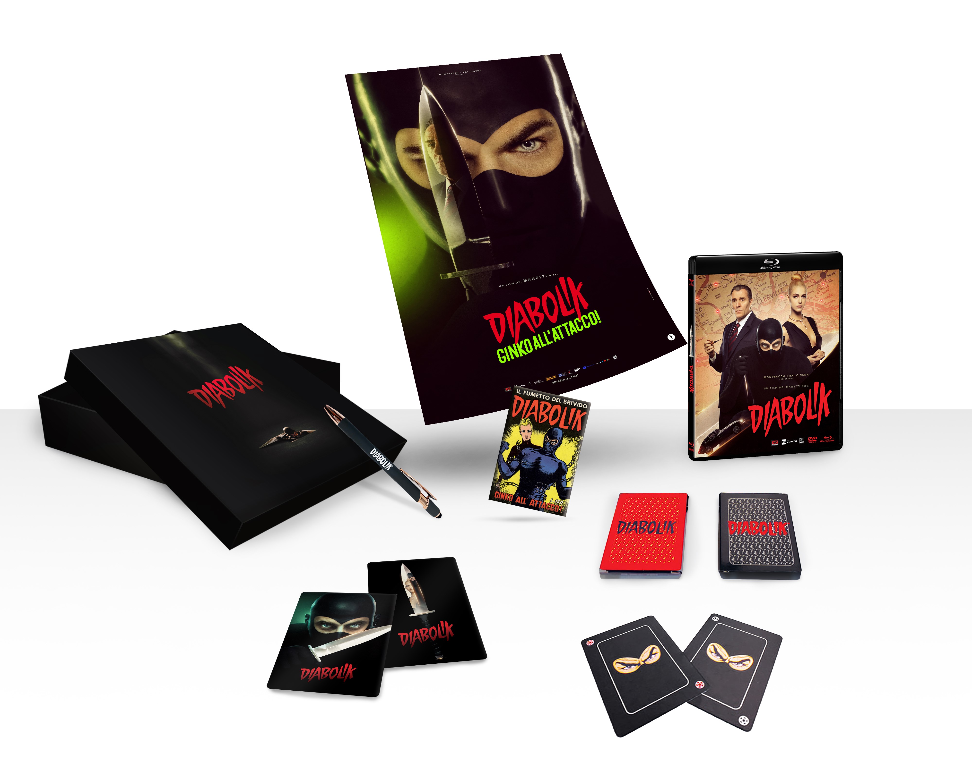 Diabolik (2021) - Deluxe Limited Edition (Blu-Ray Disc + DVD + 2 Cards + Gadgets) — Cofanetti & Box Set Deluxe