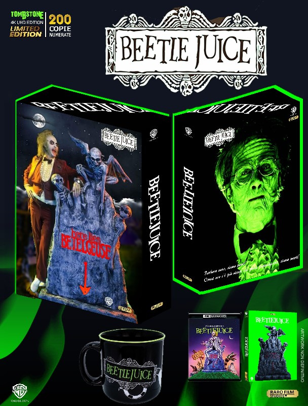 Beetlejuice - Tombstone Ed. (4K Ultra HD + Blu-Ray Disc + 2 Postcards + Booklet + Poster) — Edizioni Speciali & Limitate