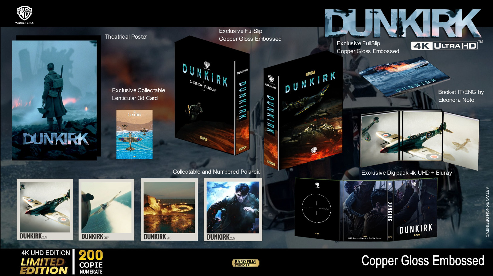 Dunkirk - Gloss Ed. (4K Ultra HD + Blu-Ray Disc + Poster + Cards + Booklet) — Edizioni Speciali & Limitate