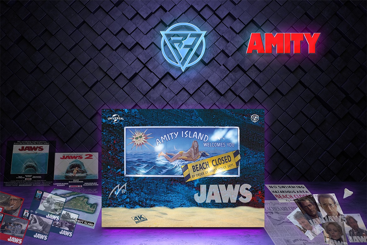 Jaws - Blood and sand - Amity Ed. (2 4K Ultra HD + 2 Blu-Ray Disc + Poster + 4 Cards + Booklet) — Edizioni Speciali & Limitate
