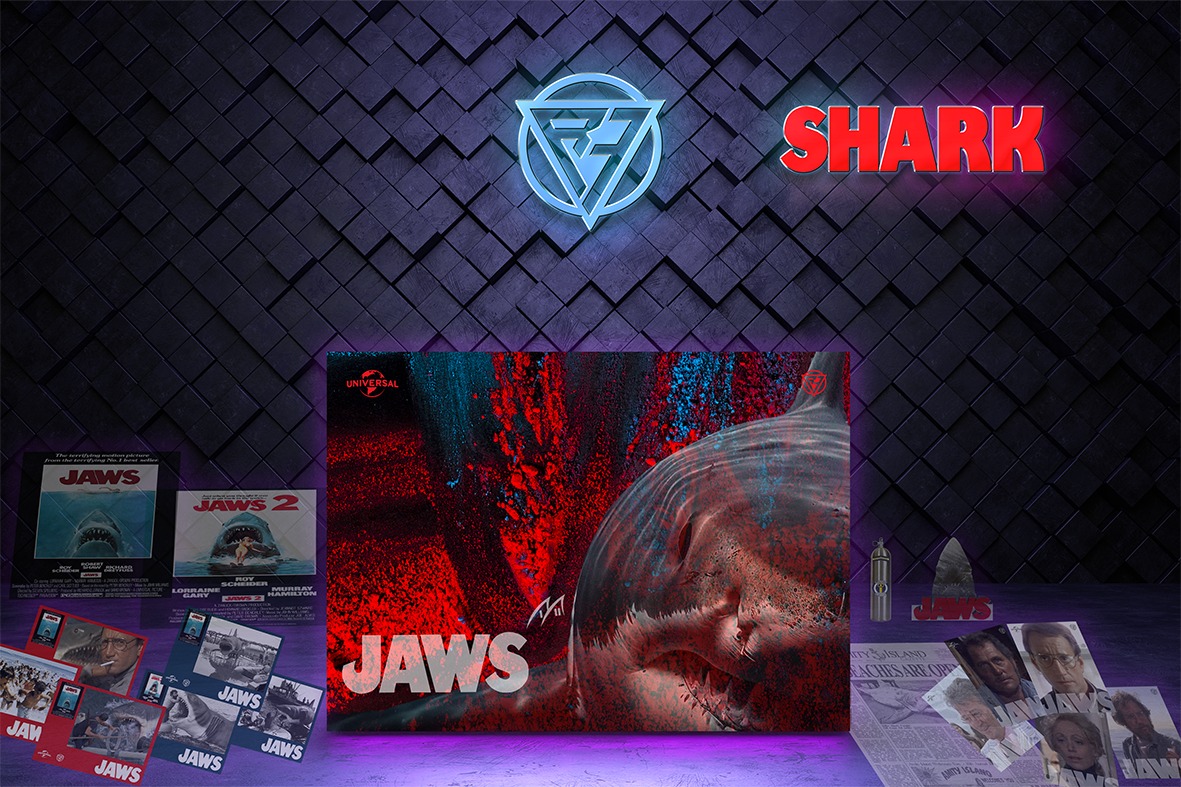 Jaws - Blood and sand - Shark Ed. (2 4K Ultra HD + 2 Blu-Ray Disc + Poster + 4 Cards + Booklet) — Edizioni Speciali & Limitate